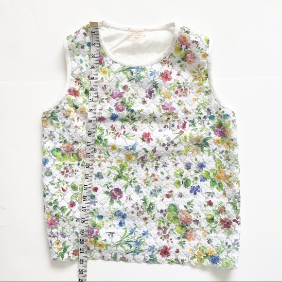 Giambattista Valli Womens Embroidered Embellished Sleeveless Top White Size M - Picture 8 of 8